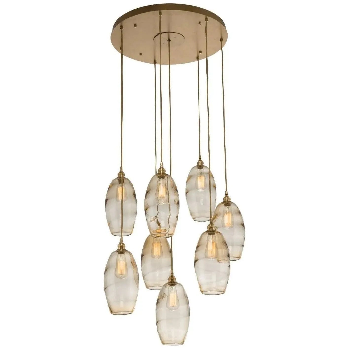 Hammerton Studio - Ellisse Round Multi-Port, 8-Light - CHB0035-08-BS-OA-C01-E2 | Montreal Lighting & Hardware