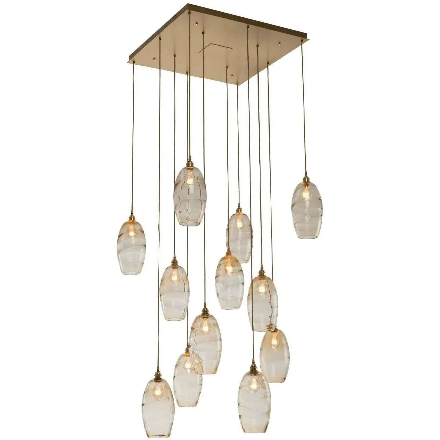 Hammerton Studio - Ellisse Square Multi-Port, 12-Light - CHB0035-12-BS-OA-C01-E2 | Montreal Lighting & Hardware