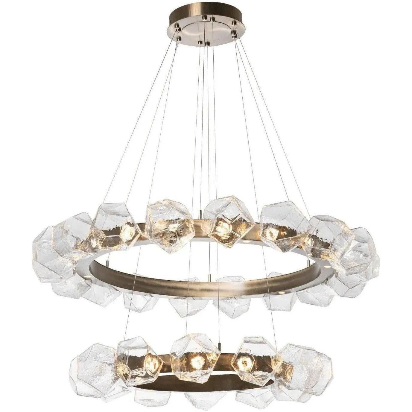 Hammerton Studio - Gem Radial Ring Two Tier, 48-Inch - CHB0039-2T-HB-C-CA1-L1 | Montreal Lighting & Hardware