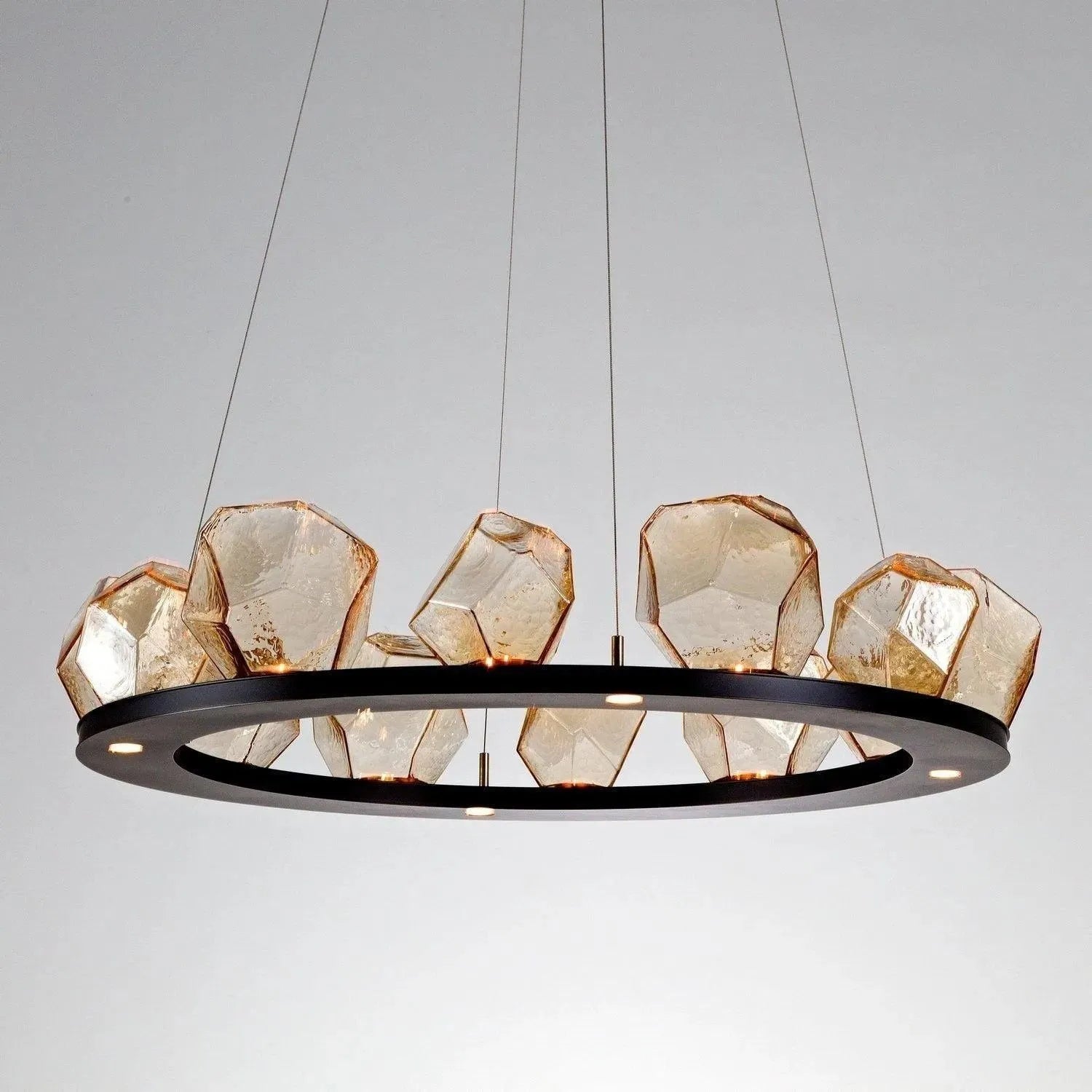 Hammerton Studio - Gem Ring Chandelier, 37-Inch - CHB0039-0C-MB-A-CA1-L1 | Montreal Lighting & Hardware
