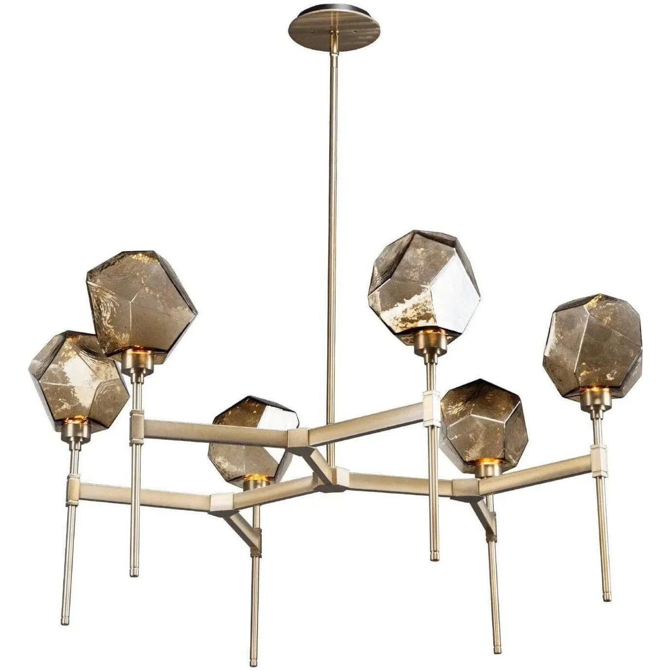 Hammerton Studio - Gem Round Belvedere Chandelier, 39-Inch - CHB0039-39-HB-B-001-L1 | Montreal Lighting & Hardware