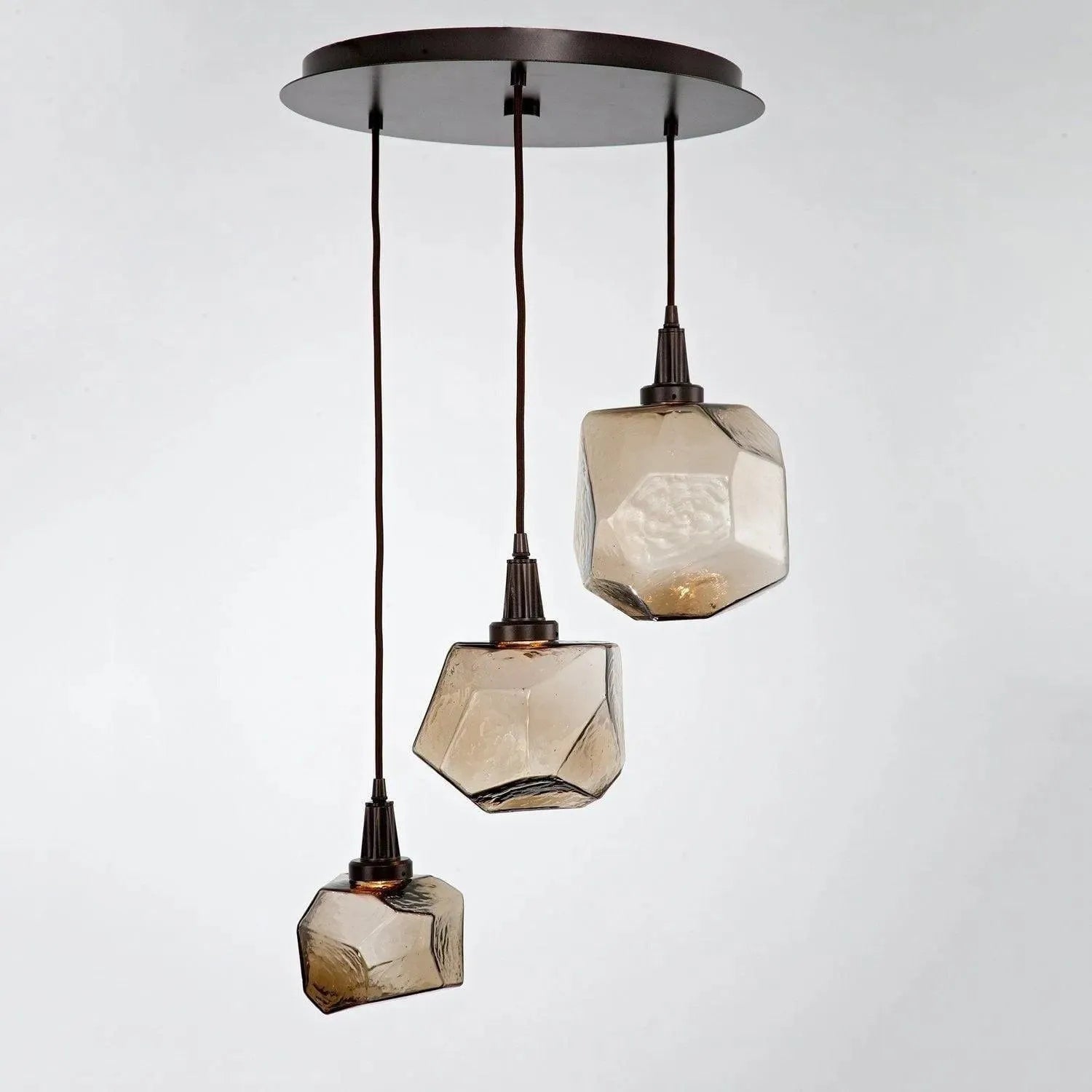 Hammerton Studio - Gem Round Multi-Port, 3-Light - CHB0039-03-BS-A-C01-L1 | Montreal Lighting & Hardware