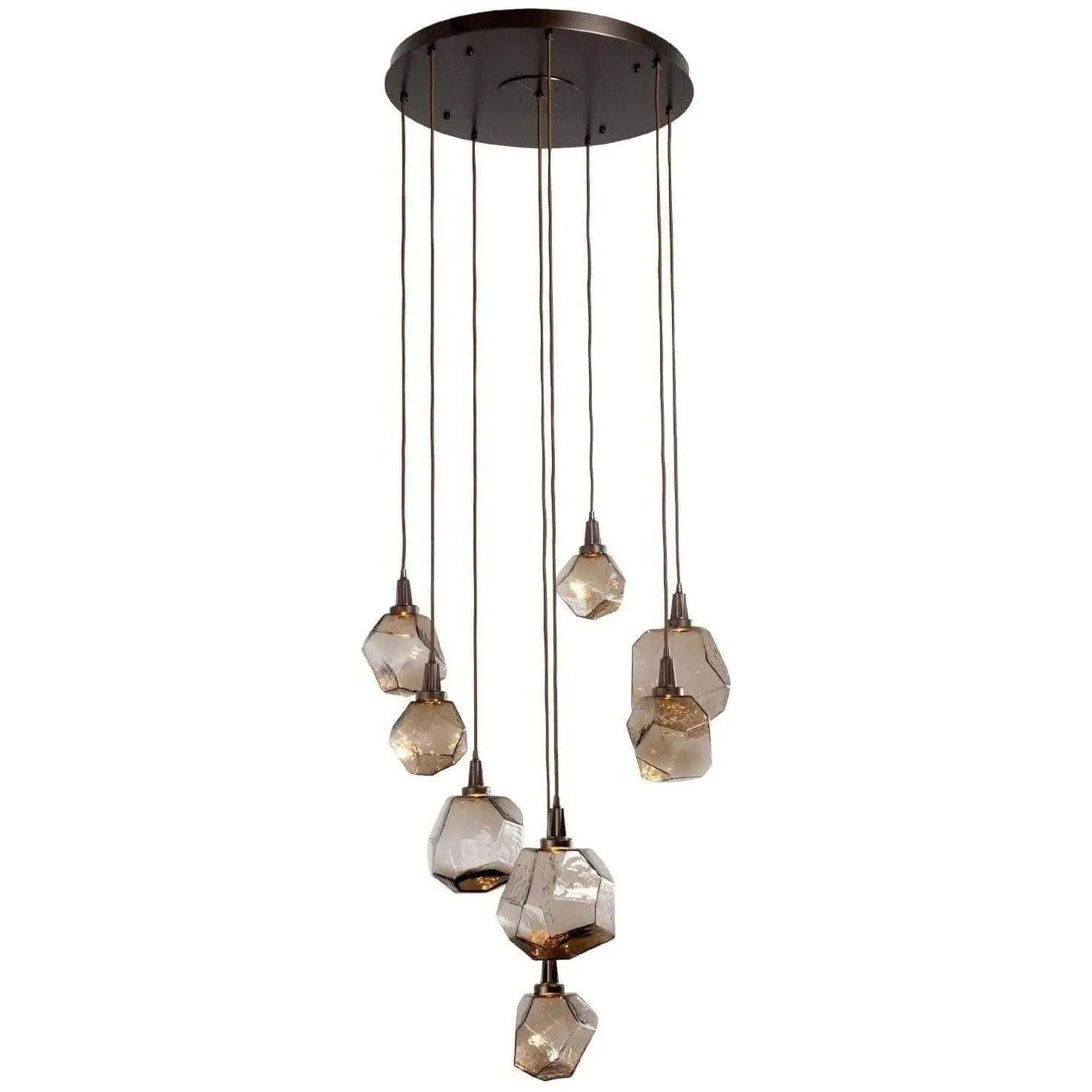 Hammerton Studio - Gem Round Multi-Port, 8-Light - CHB0039-08-FB-B-C01-L1 | Montreal Lighting & Hardware