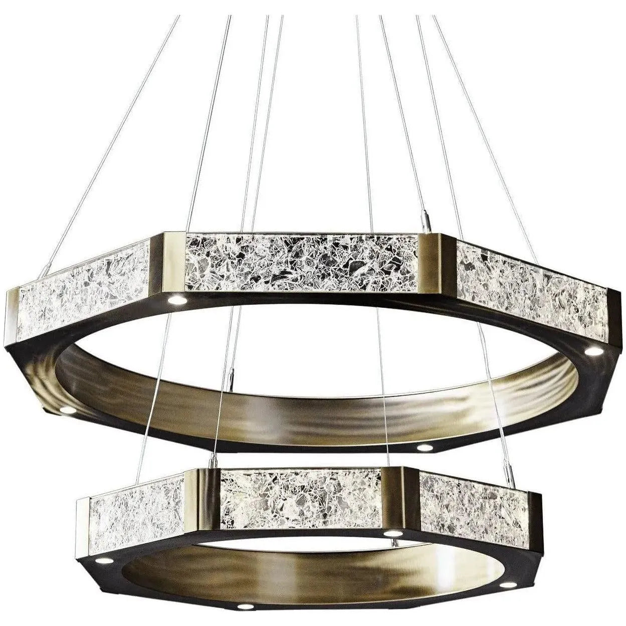 Hammerton Studio - Glacier Double Tier, 32-Inch - CHB0061-2B-HB-GC-CA1-L1 | Montreal Lighting & Hardware