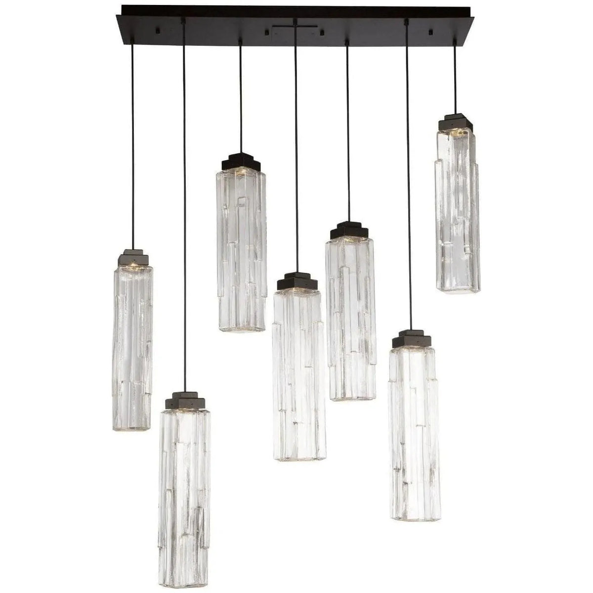 Hammerton Studio - Ledgestone Linear Multi-Port , 7-Light - PLB0056-07-MB-LC-C01-L1 | Montreal Lighting & Hardware