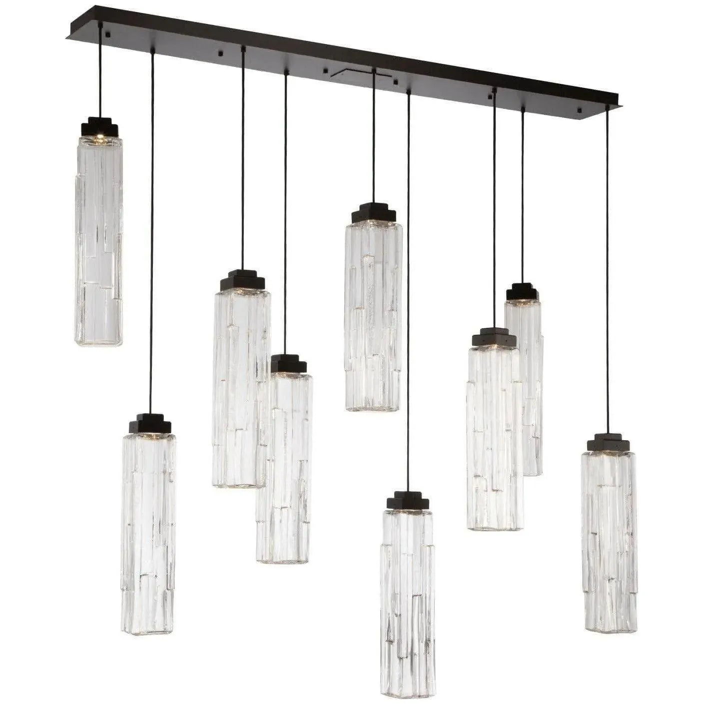 Hammerton Studio - Ledgestone Linear Multi-Port , 9-Light - PLB0056-09-MB-LC-C01-L1 | Montreal Lighting & Hardware