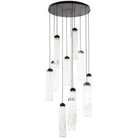 Hammerton Studio - Ledgestone Round Multi-Port , 11-Light - CHB0056-11-MB-LC-C01-L1 | Montreal Lighting & Hardware