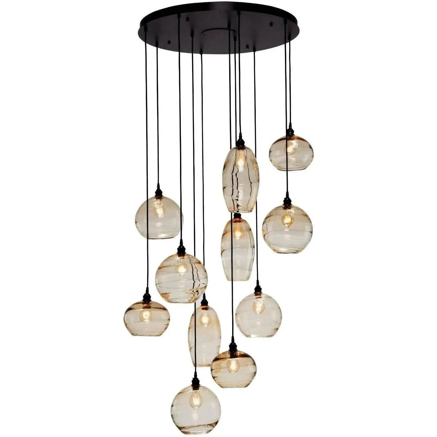 Hammerton Studio - Misto Round Multi-Port, 11-Light - CHB0048-11-MB-OA-C01-E2 | Montreal Lighting & Hardware