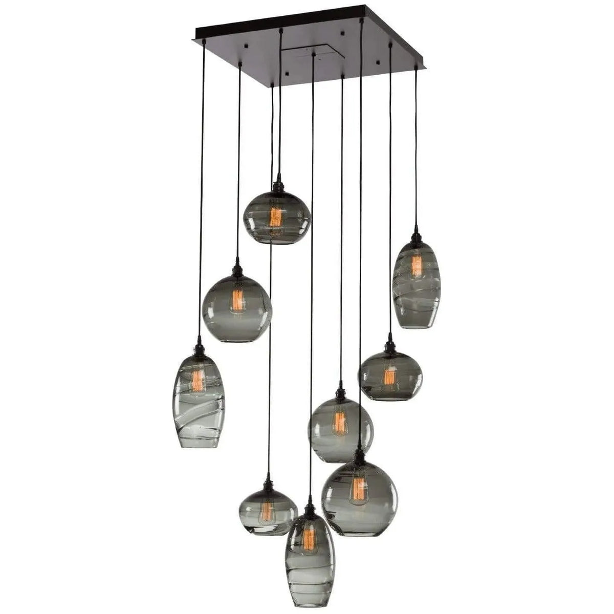 Hammerton Studio - Misto Square Multi-Port, 9-Light - CHB0048-09-MB-OS-C01-E2 | Montreal Lighting & Hardware