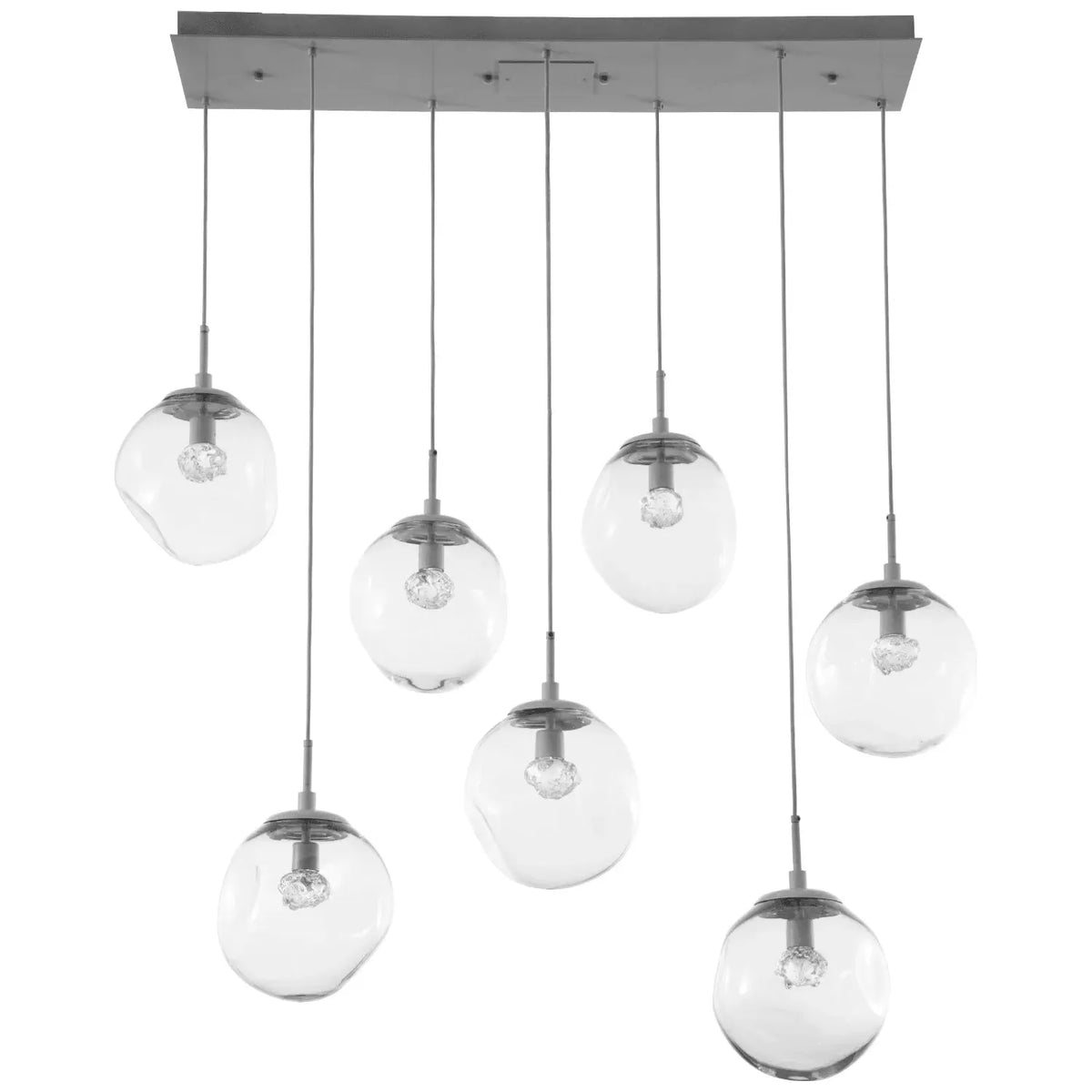 Hammerton Studio - Nebula Aster Linear Multi-Port, 7-Light - PLB0066-07-BS-FC-C01-L1 | Montreal Lighting & Hardware