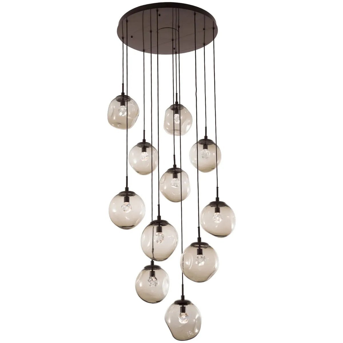 Hammerton Studio - Nebula Aster Round Multi-Port, 11-Light - CHB0066-11-FB-ZB-C01-L1 | Montreal Lighting & Hardware