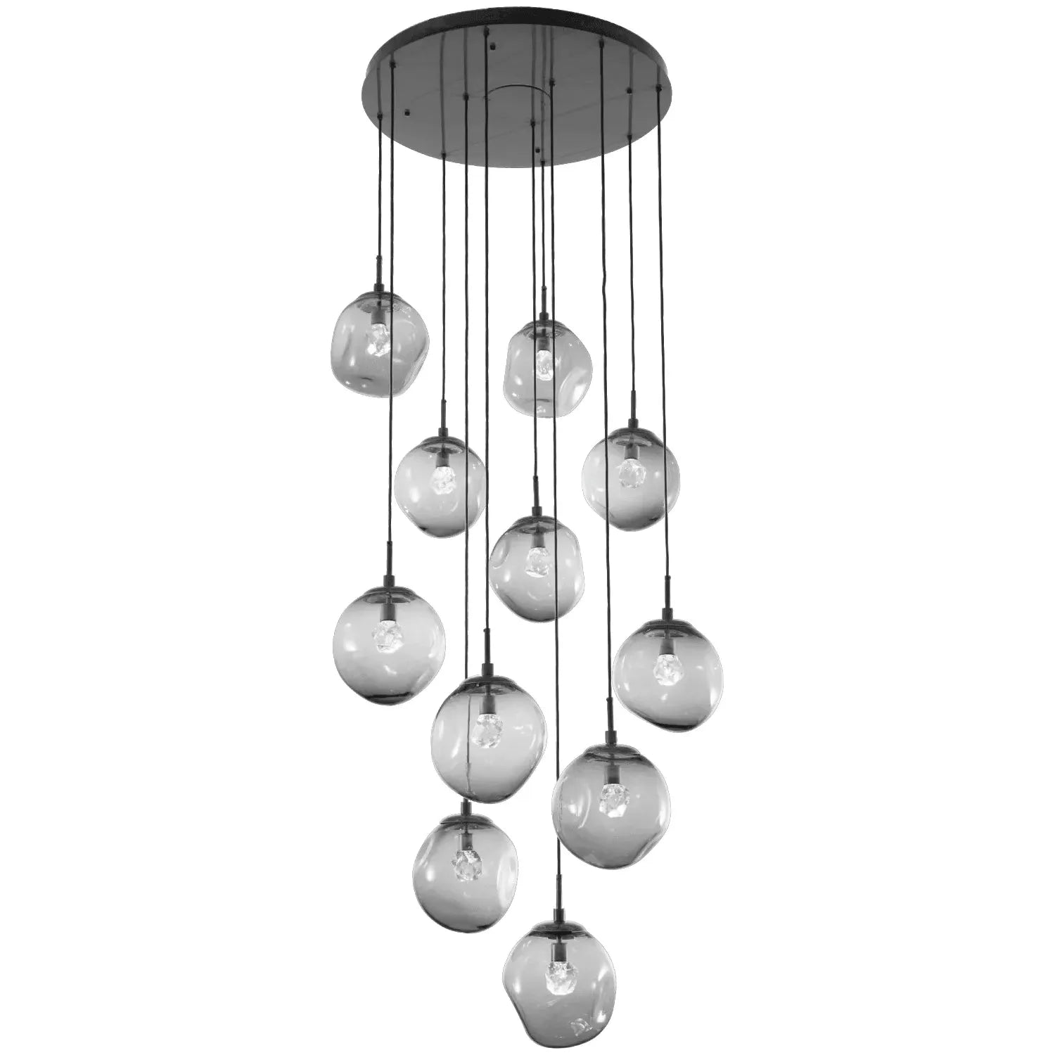 Hammerton Studio - Nebula Aster Round Multi-Port, 11-Light - CHB0066-11-MB-ZS-C01-L1 | Montreal Lighting & Hardware
