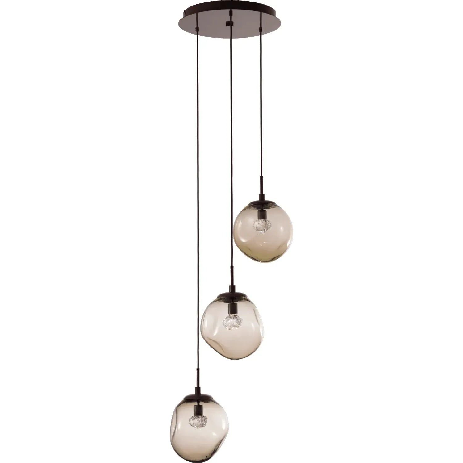 Hammerton Studio - Nebula Aster Round Multi-Port, 3-Light - CHB0066-03-FB-FB-C01-L1 | Montreal Lighting & Hardware