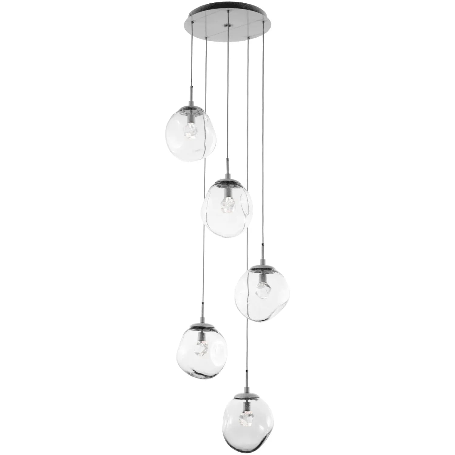 Hammerton Studio - Nebula Aster Round Multi-Port, 5-Light - CHB0066-05-BS-ZC-C01-L1 | Montreal Lighting & Hardware