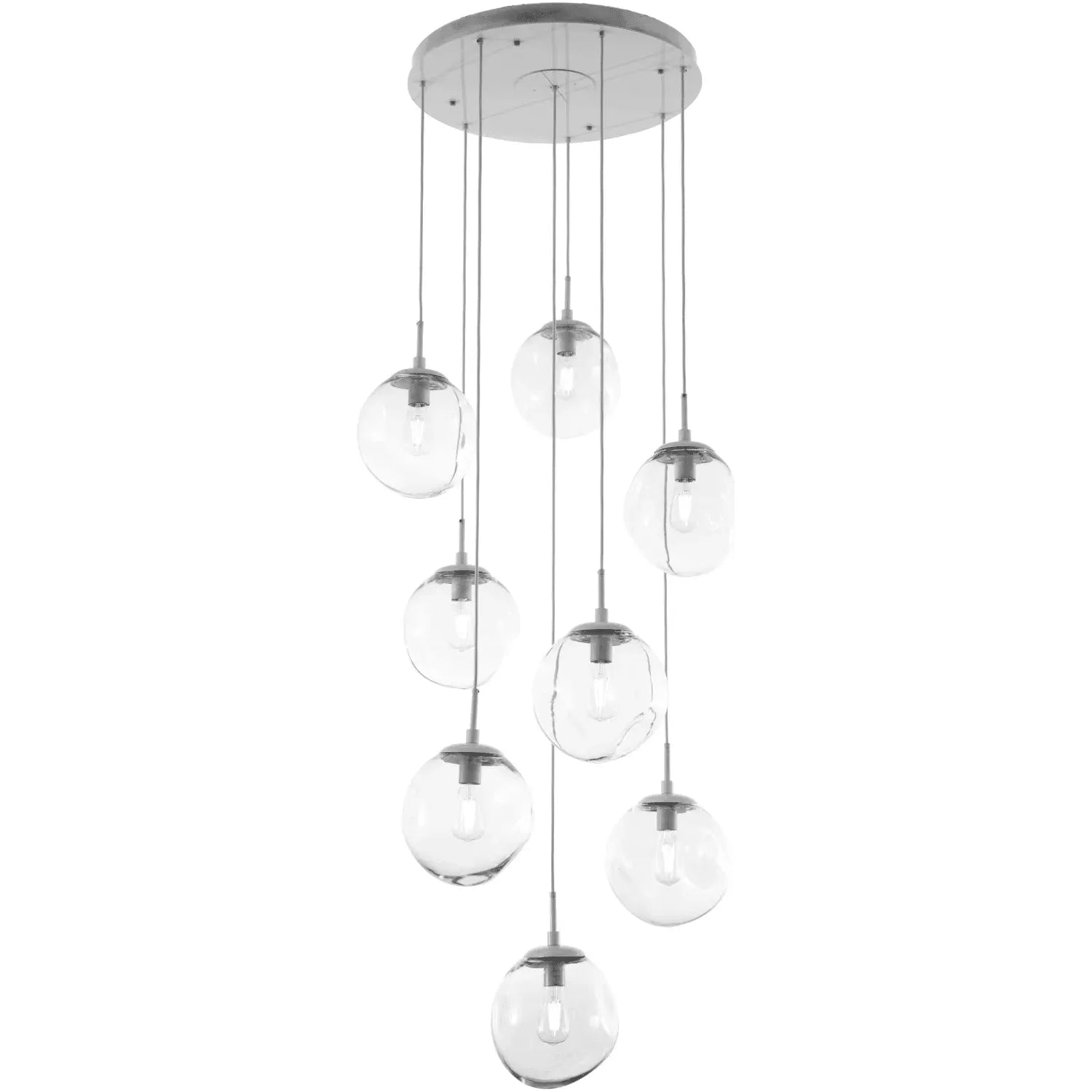 Hammerton Studio - Nebula Aster Round Multi-Port, 8-Light - CHB0062-08-BS-C-C01-E2 | Montreal Lighting & Hardware