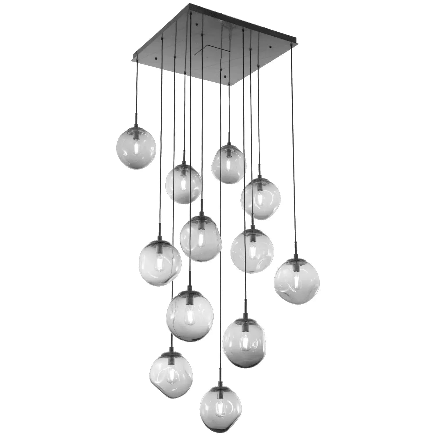 Hammerton Studio - Nebula Aster Square Multi-Port, 12-Light - CHB0062-12-MB-S-C01-E2 | Montreal Lighting & Hardware