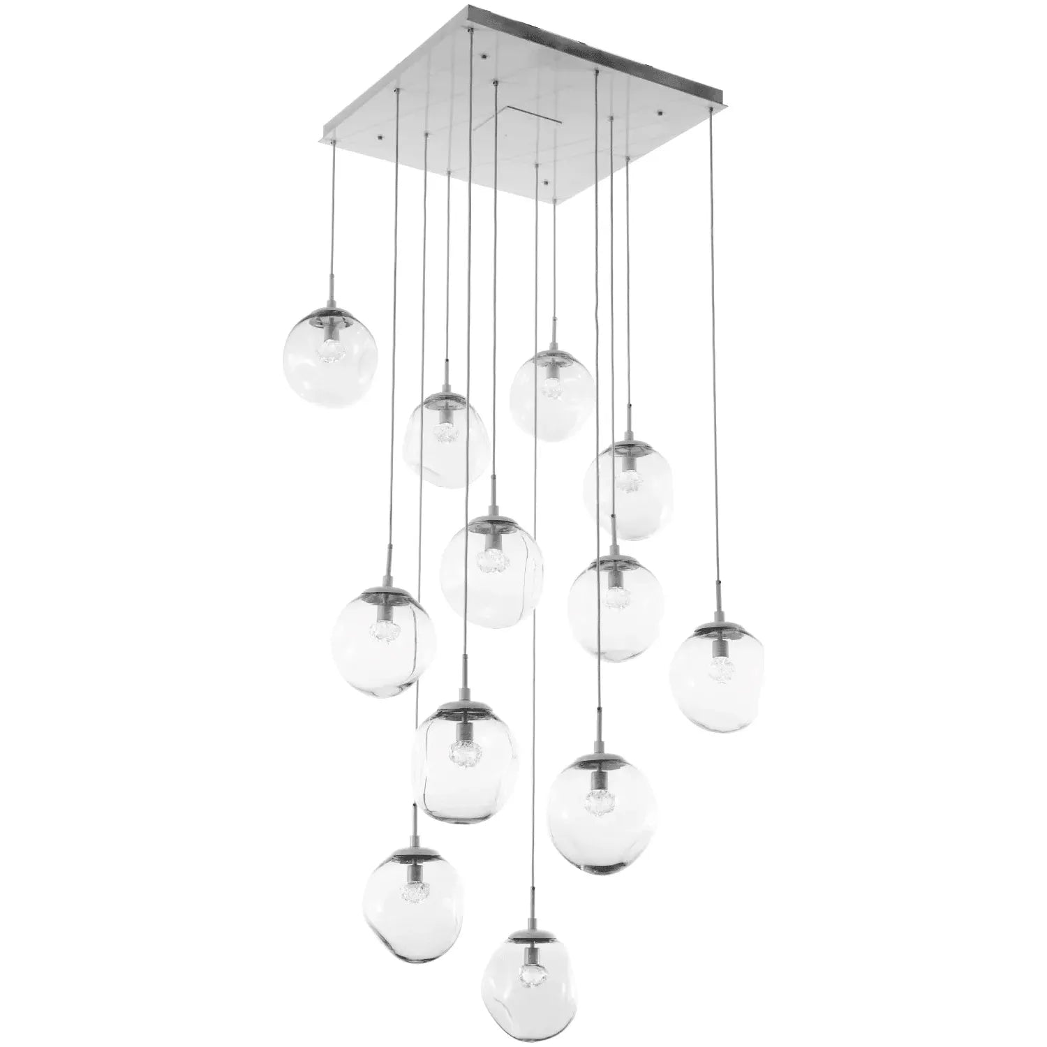 Hammerton Studio - Nebula Aster Square Multi-Port, 12-Light - CHB0066-12-BS-FC-C01-L1 | Montreal Lighting & Hardware