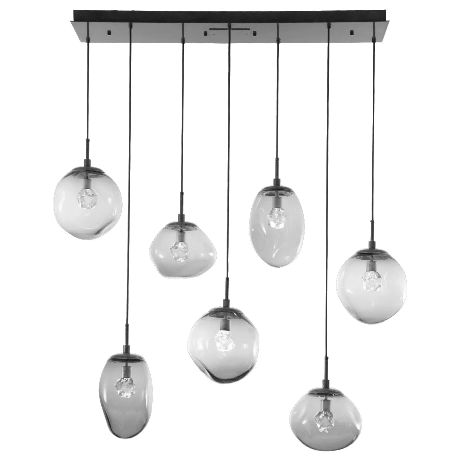 Hammerton Studio - Nebula Cosmos Linear Multi-Port, 7-Light - PLB0069-07-MB-ZS-C01-L1 | Montreal Lighting & Hardware