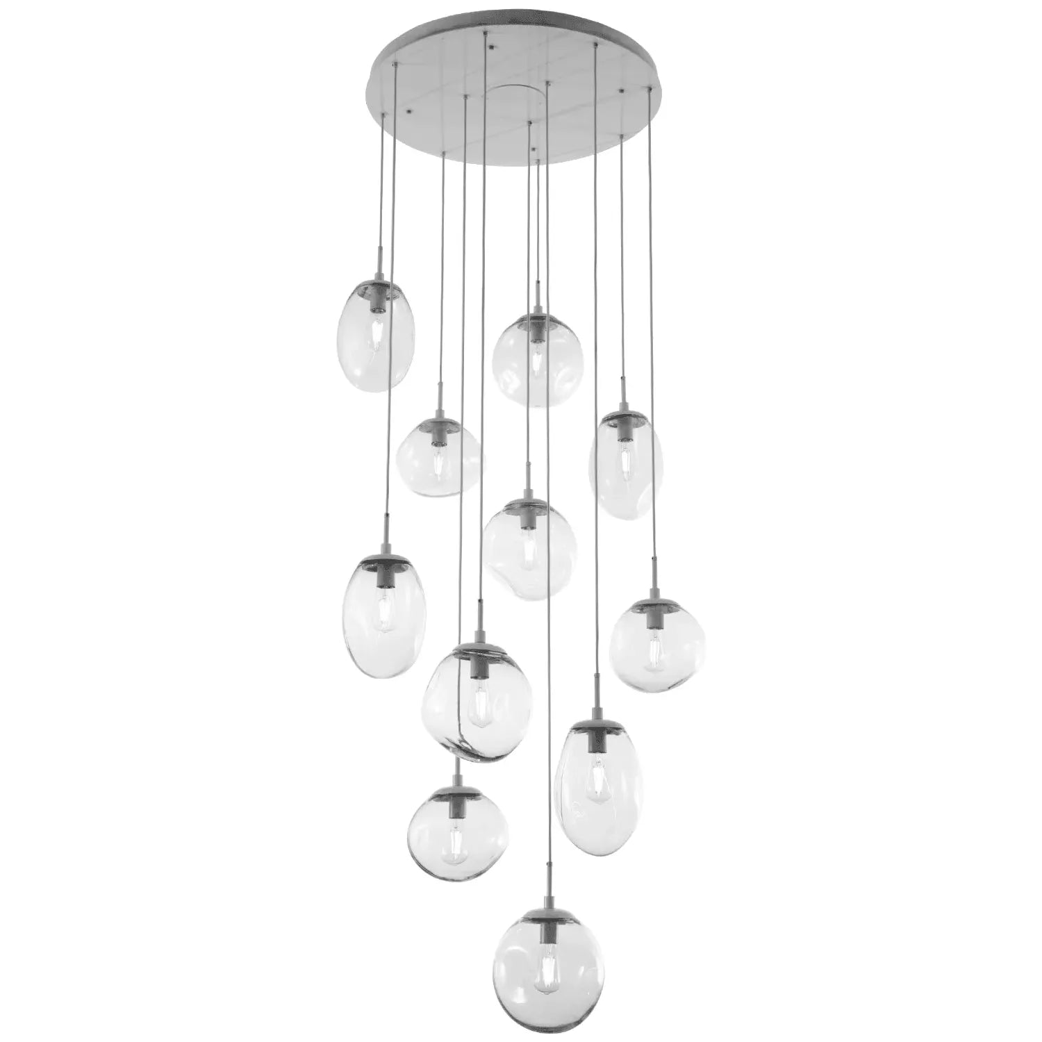 Hammerton Studio - Nebula Cosmos Round Multi-Port, 11-Light - CHB0065-11-BS-C-C01-E2 | Montreal Lighting & Hardware