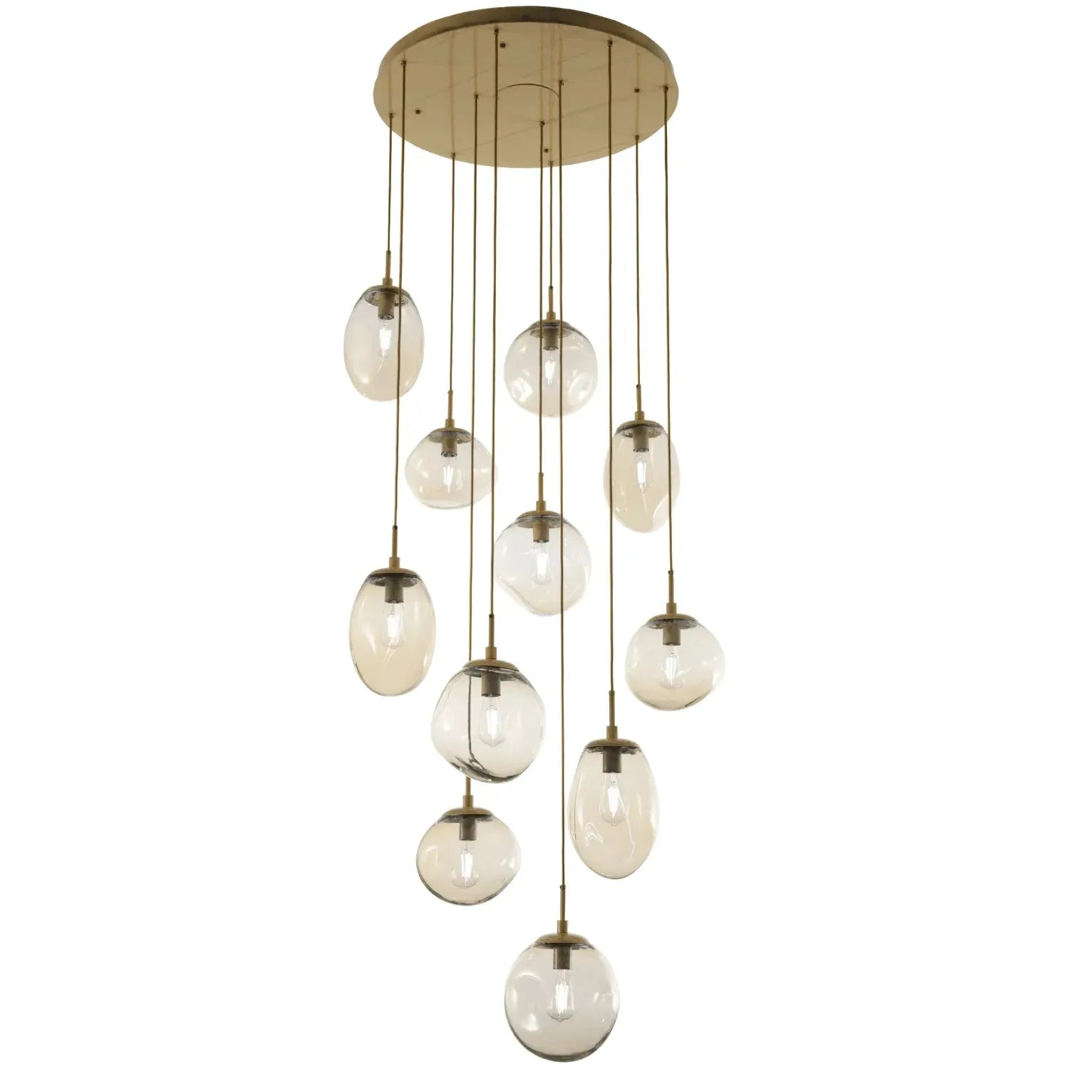 Hammerton Studio - Nebula Cosmos Round Multi-Port, 11-Light - CHB0065-11-GB-A-C01-E2 | Montreal Lighting & Hardware