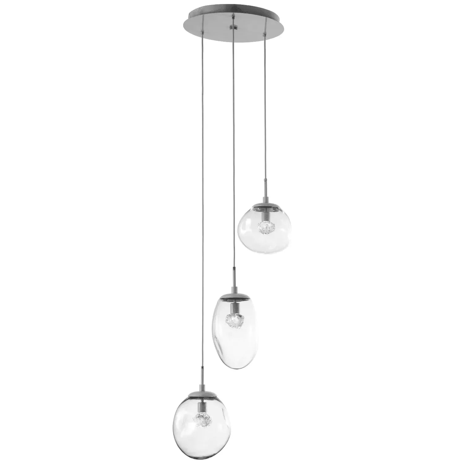 Hammerton Studio - Nebula Cosmos Round Multi-Port, 3-Light - CHB0069-03-BS-FC-C01-L1 | Montreal Lighting & Hardware