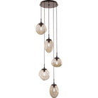 Hammerton Studio - Nebula Cosmos Round Multi-Port, 5-Light - CHB0065-05-FB-B-C01-E2 | Montreal Lighting & Hardware
