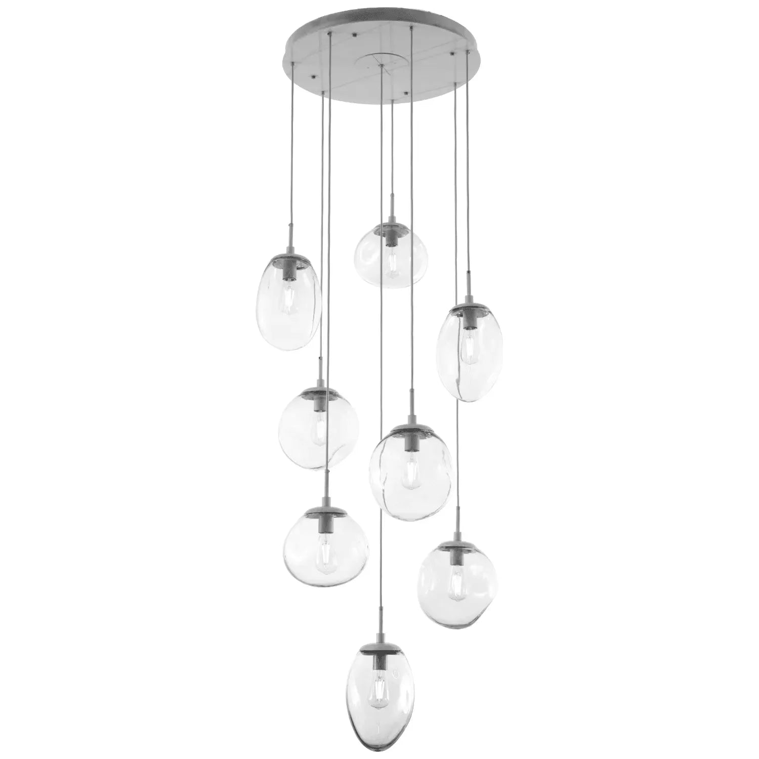 Hammerton Studio - Nebula Cosmos Round Multi-Port, 8-Light - CHB0065-08-BS-C-C01-E2 | Montreal Lighting & Hardware