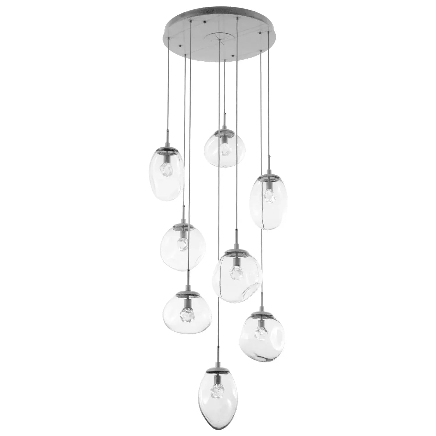 Hammerton Studio - Nebula Cosmos Round Multi-Port, 8-Light - CHB0069-08-BS-ZC-C01-L1 | Montreal Lighting & Hardware