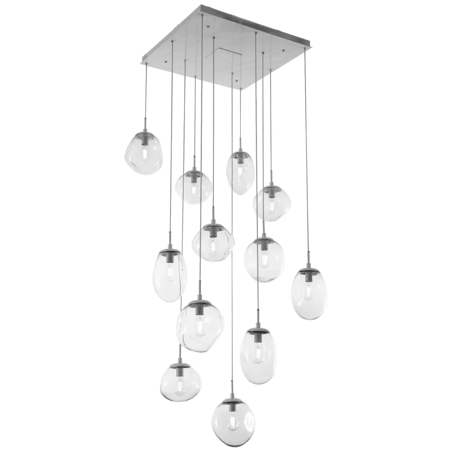 Hammerton Studio - Nebula Cosmos Square Multi-Port, 12-Light - CHB0065-12-BS-C-C01-E2 | Montreal Lighting & Hardware