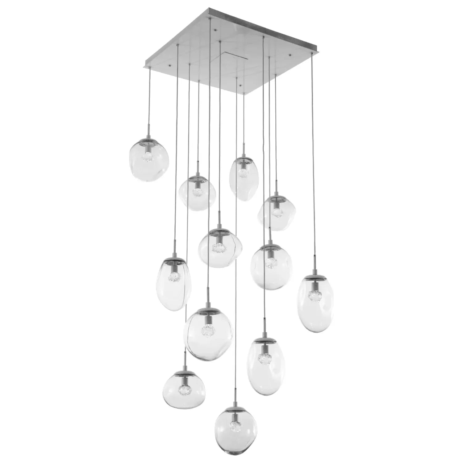 Hammerton Studio - Nebula Cosmos Square Multi-Port, 12-Light - CHB0069-12-BS-FC-C01-L1 | Montreal Lighting & Hardware