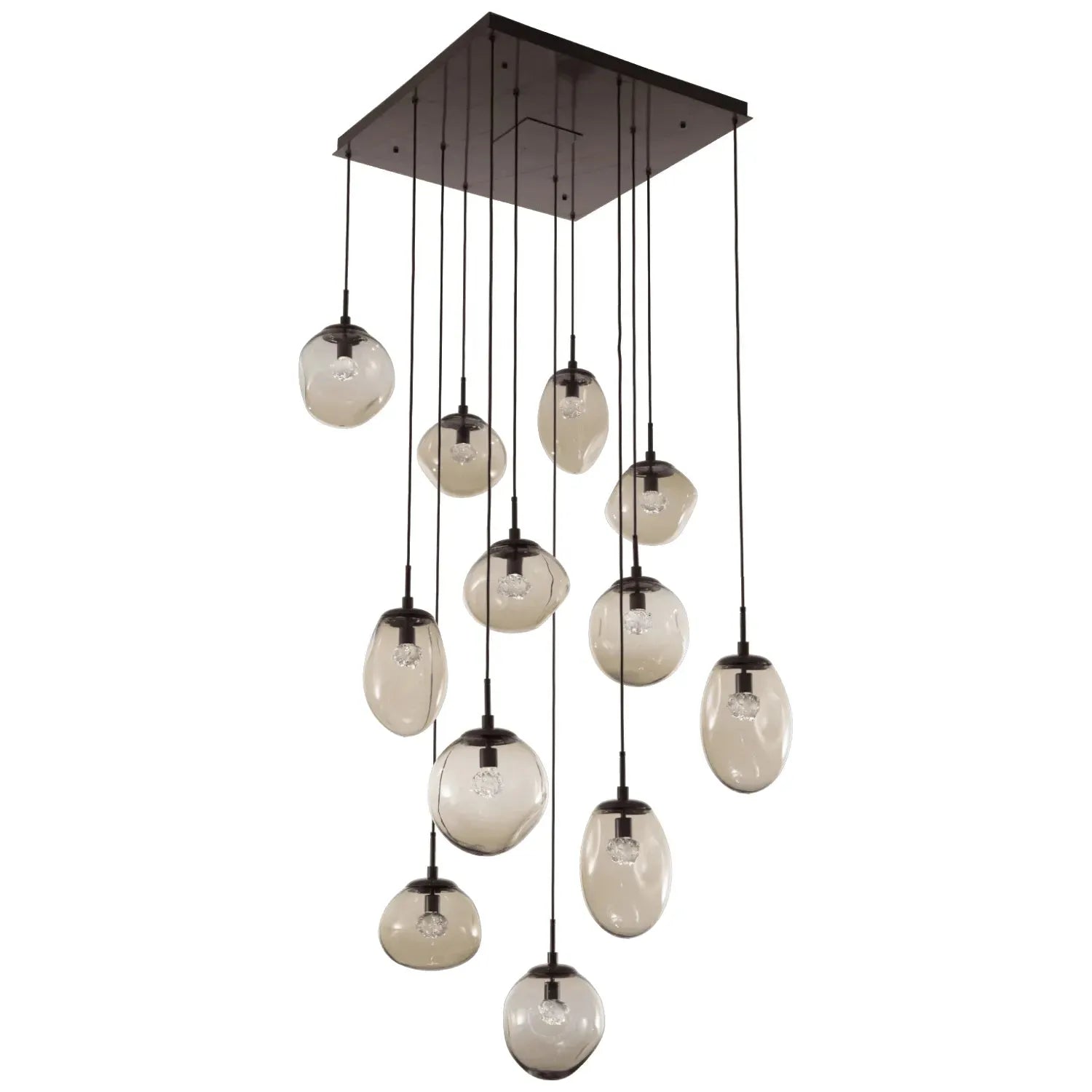 Hammerton Studio - Nebula Cosmos Square Multi-Port, 12-Light - CHB0069-12-FB-FB-C01-L1 | Montreal Lighting & Hardware