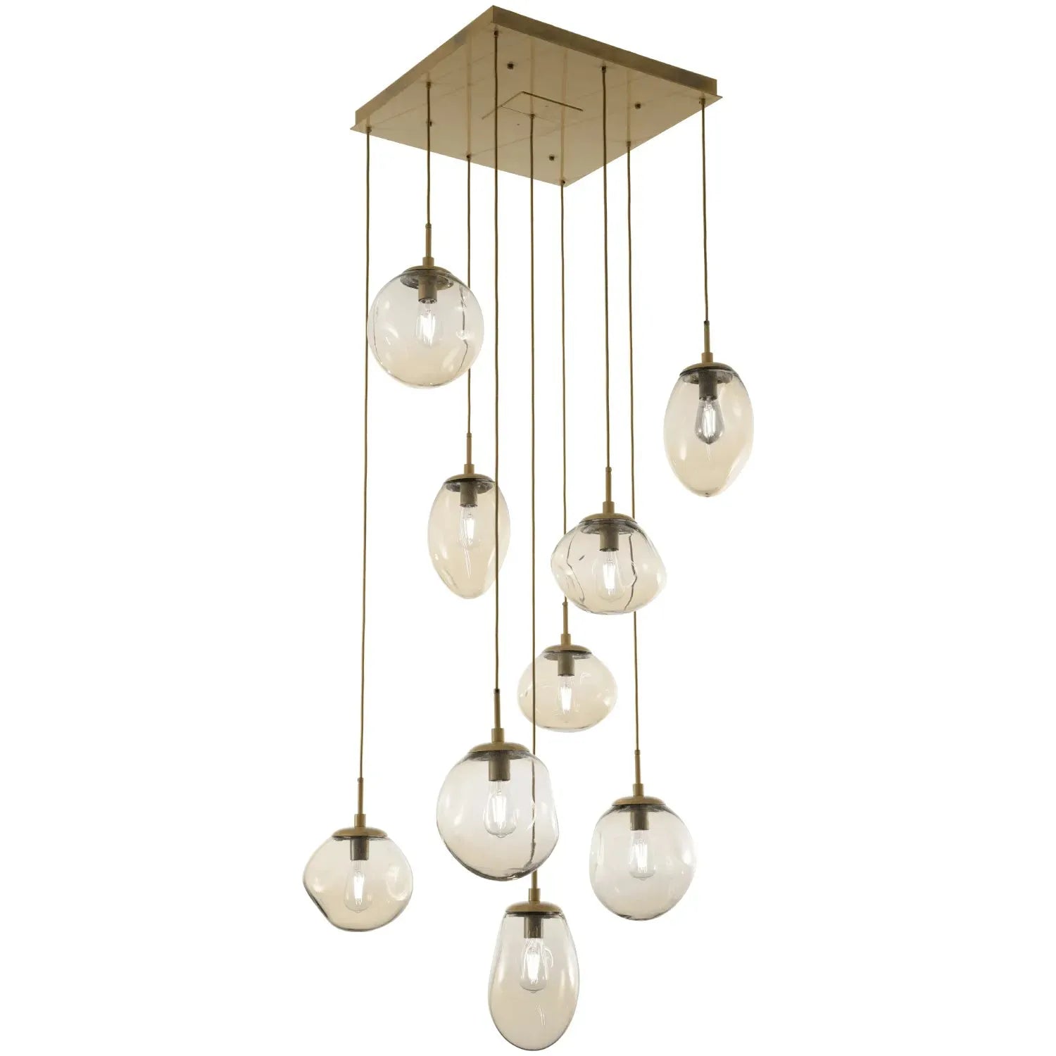 Hammerton Studio - Nebula Cosmos Square Multi-Port, 9-Light - CHB0065-09-GB-A-C01-E2 | Montreal Lighting & Hardware