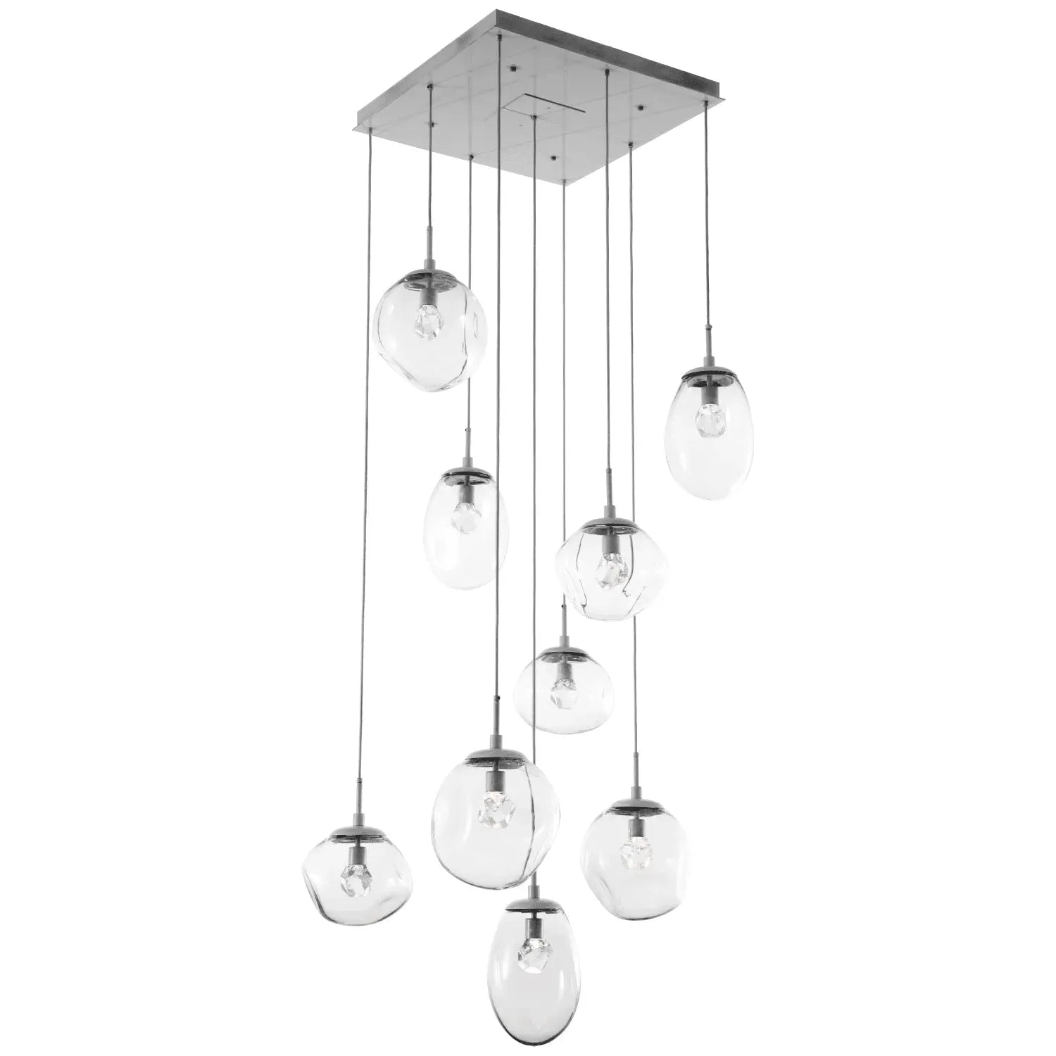 Hammerton Studio - Nebula Cosmos Square Multi-Port, 9-Light - CHB0069-09-BS-ZC-C01-L1 | Montreal Lighting & Hardware