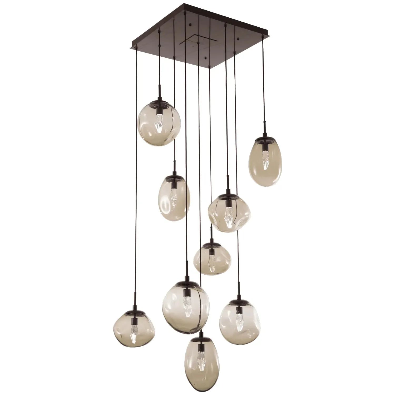 Hammerton Studio - Nebula Cosmos Square Multi-Port, 9-Light - CHB0069-09-FB-GB-C01-L1 | Montreal Lighting & Hardware