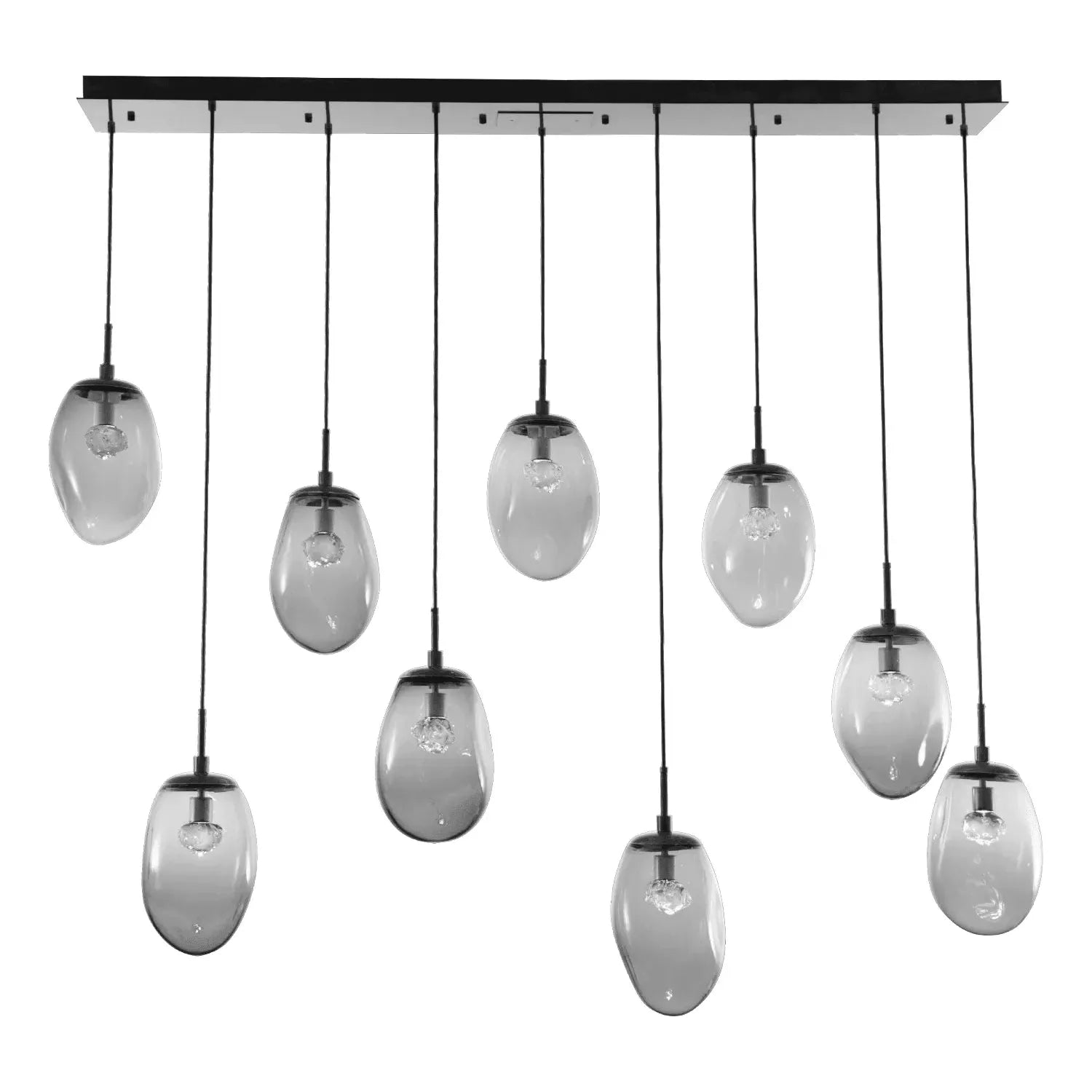 Hammerton Studio - Nebula Meteo Linear Multi-Port, 9-Light - PLB0067-09-MB-FS-C01-L1 | Montreal Lighting & Hardware