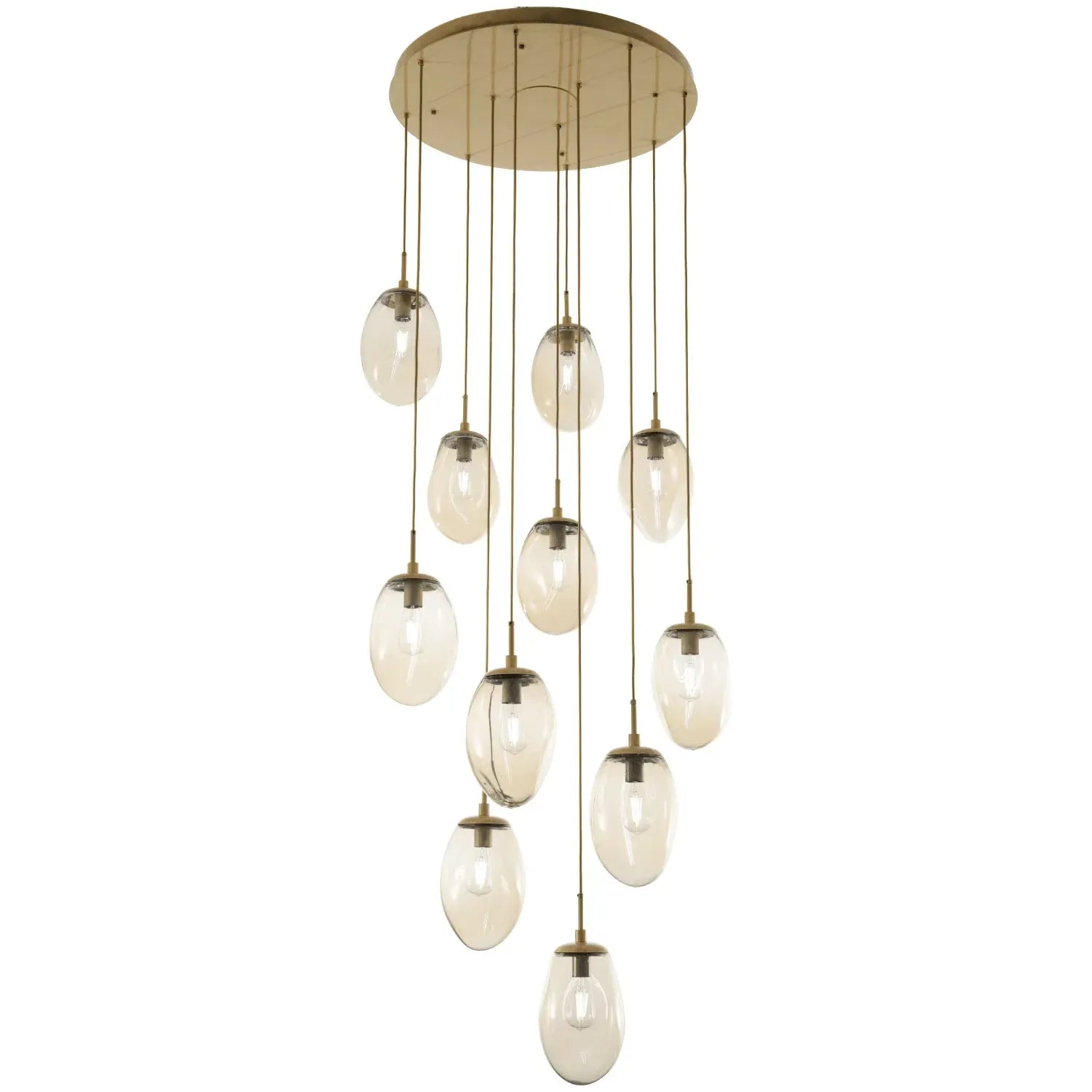 Hammerton Studio - Nebula Meteo Round Multi-Port, 11-Light - CHB0063-11-BS-A-C01-E2 | Montreal Lighting & Hardware