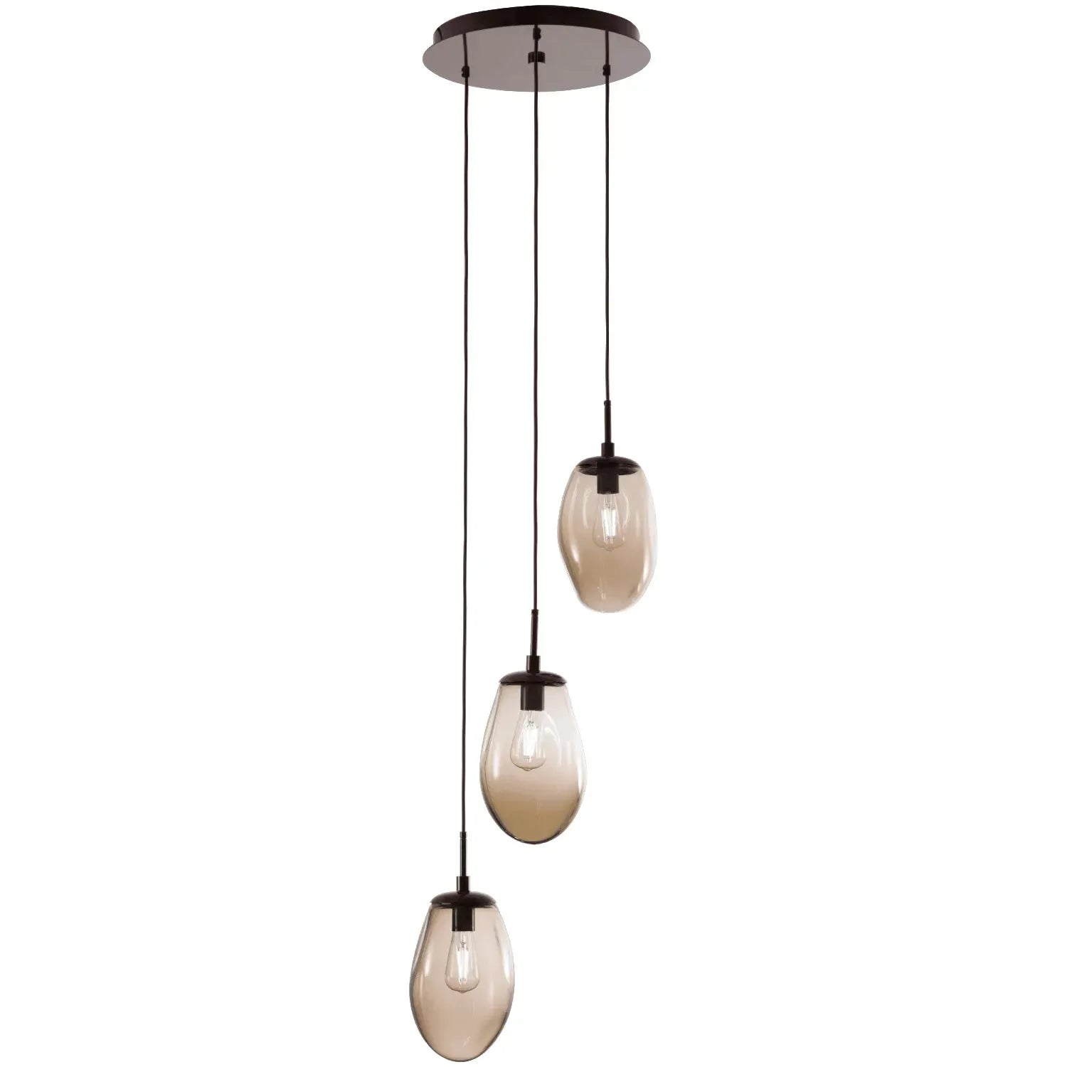 Hammerton Studio - Nebula Meteo Round Multi-Port, 3-Light - CHB0063-03-BS-C-C01-E2 | Montreal Lighting & Hardware