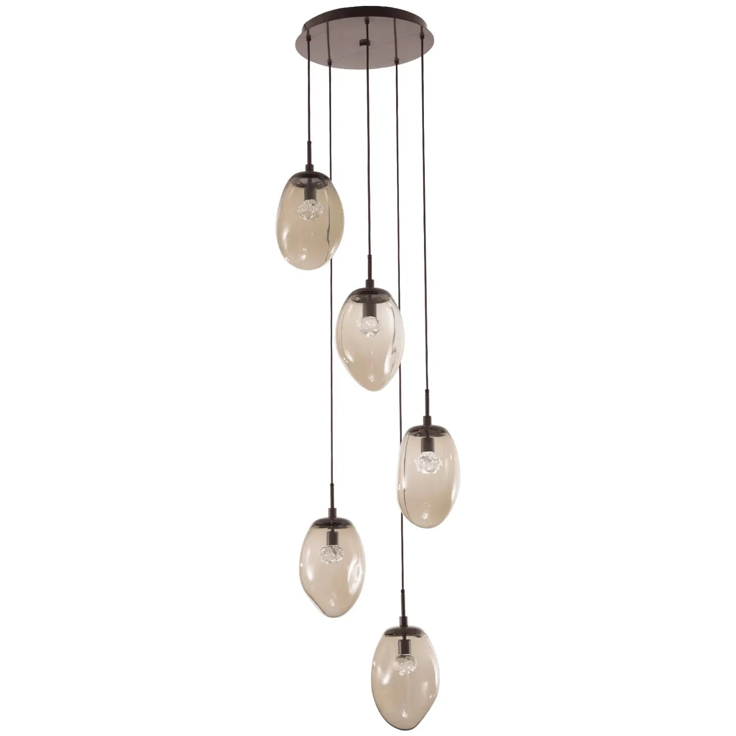 Hammerton Studio - Nebula Meteo Round Multi-Port, 5-Light - CHB0067-05-FB-FB-C01-L1 | Montreal Lighting & Hardware