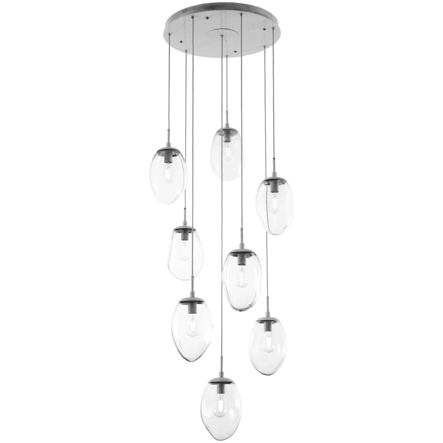Hammerton Studio - Nebula Meteo Round Multi-Port, 8-Light - CHB0063-08-BS-C-C01-E2 | Montreal Lighting & Hardware