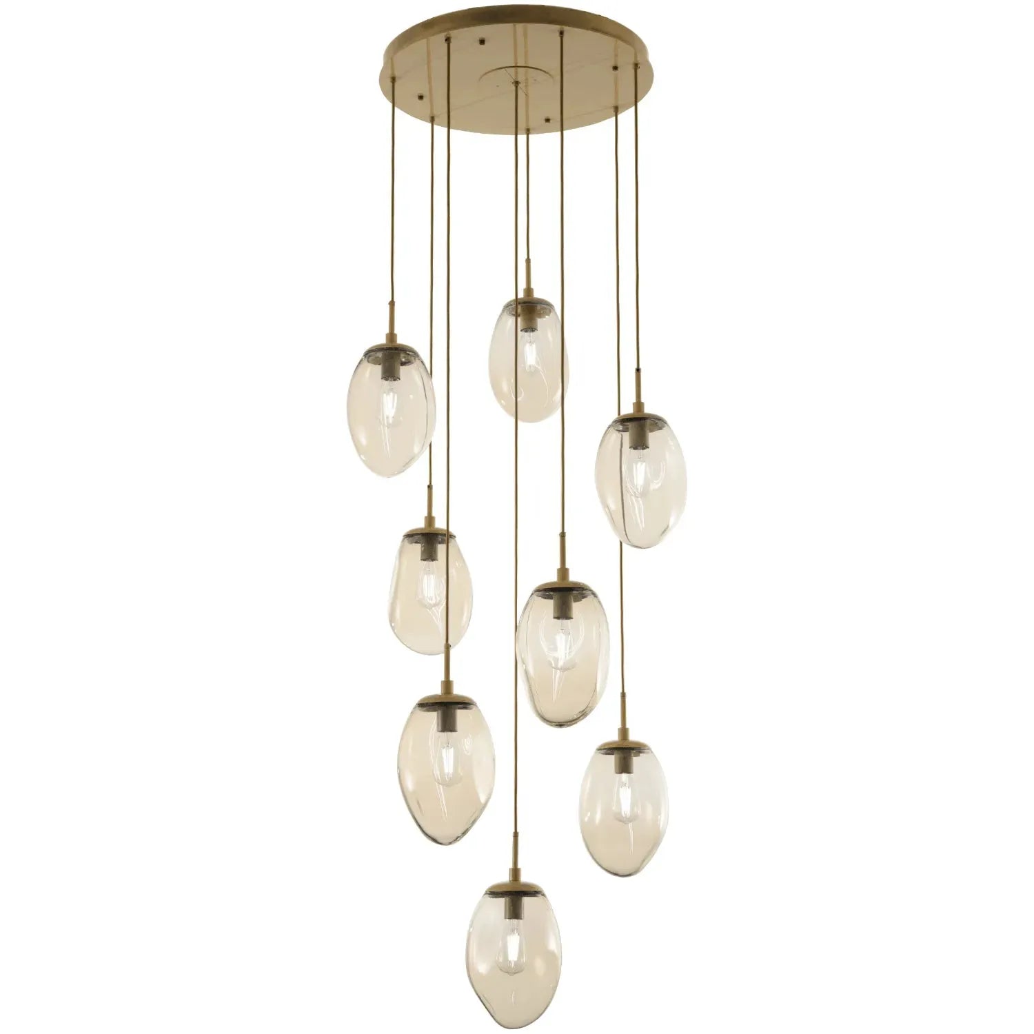 Hammerton Studio - Nebula Meteo Round Multi-Port, 8-Light - CHB0063-08-GB-A-C01-E2 | Montreal Lighting & Hardware