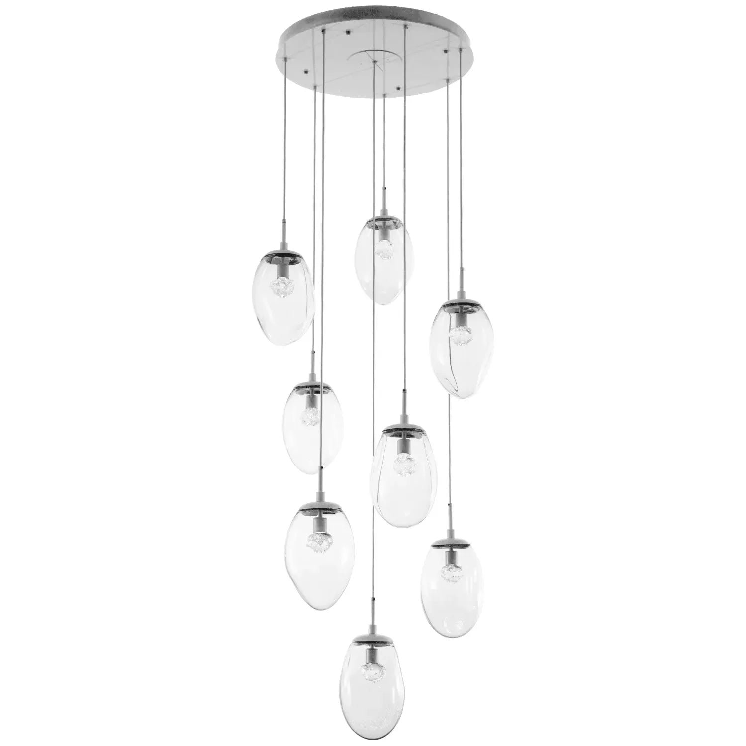 Hammerton Studio - Nebula Meteo Round Multi-Port, 8-Light - CHB0067-08-BS-FC-C01-L1 | Montreal Lighting & Hardware
