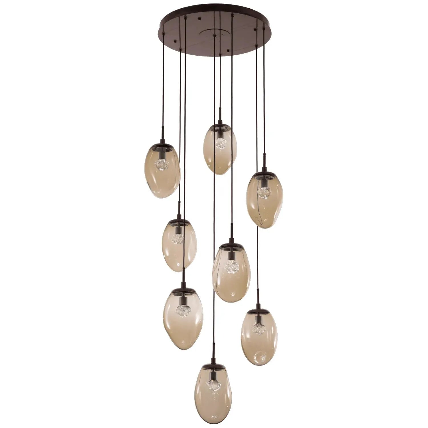 Hammerton Studio - Nebula Meteo Round Multi-Port, 8-Light - CHB0067-08-BS-FC-C01-L1 | Montreal Lighting & Hardware