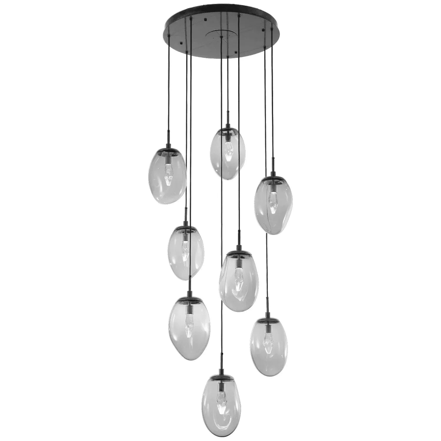 Hammerton Studio - Nebula Meteo Round Multi-Port, 8-Light - CHB0067-08-MB-GS-C01-L1 | Montreal Lighting & Hardware