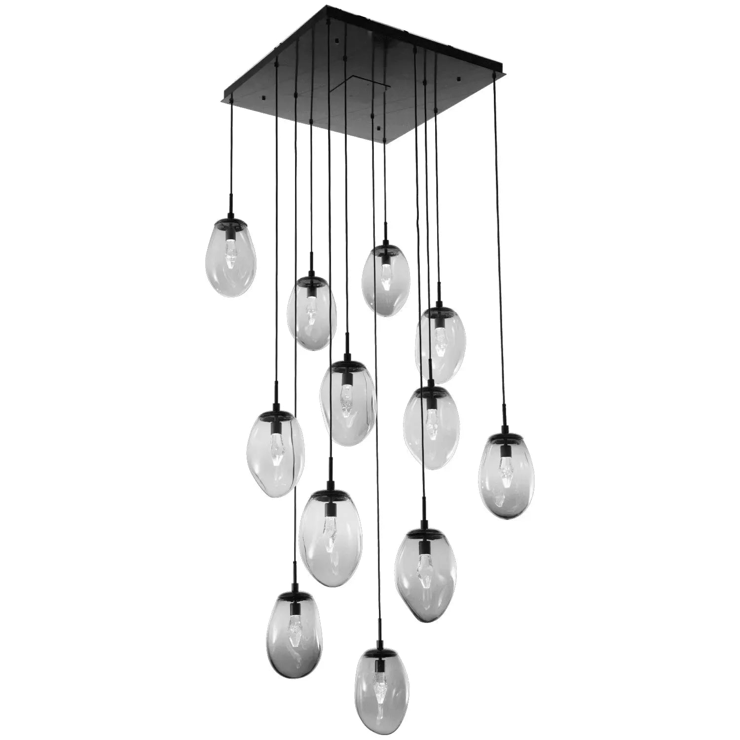 Hammerton Studio - Nebula Meteo Square Multi-Port, 12-Light - CHB0067-12-MB-GS-C01-L1 | Montreal Lighting & Hardware