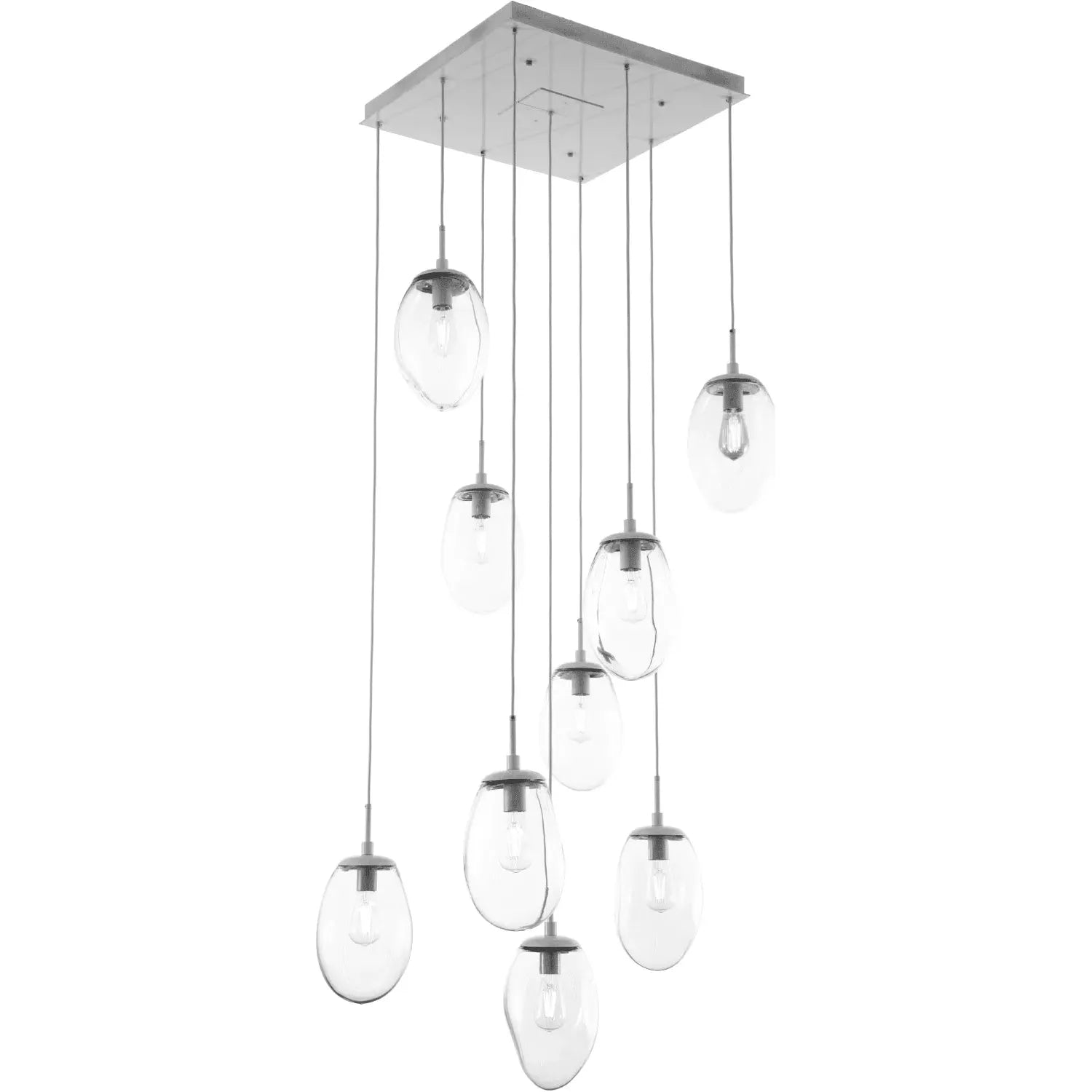 Hammerton Studio - Nebula Meteo Square Multi-Port, 9-Light - CHB0063-09-BS-C-C01-E2 | Montreal Lighting & Hardware