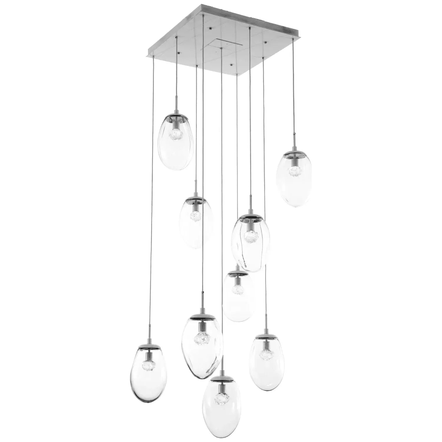 Hammerton Studio - Nebula Meteo Square Multi-Port, 9-Light - CHB0067-09-BS-FC-C01-L1 | Montreal Lighting & Hardware