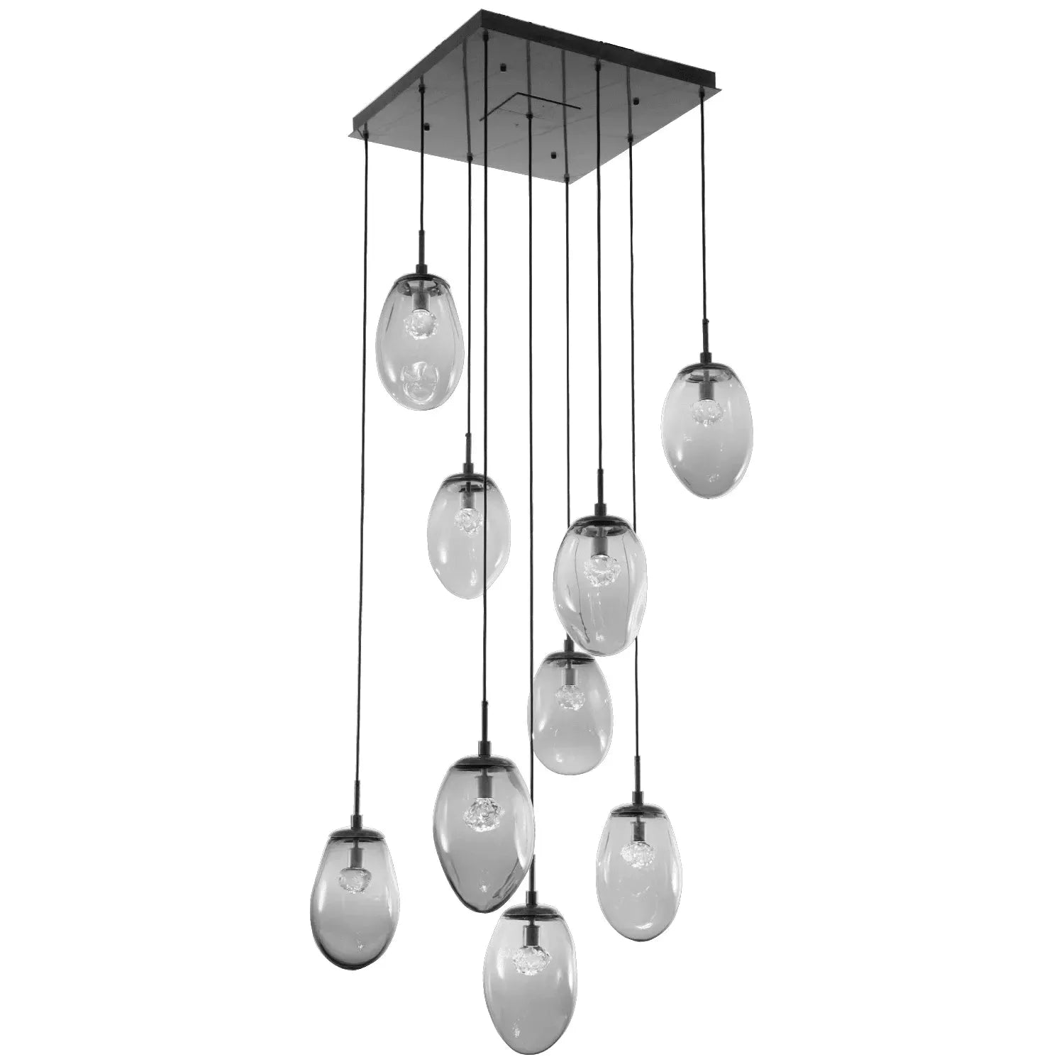 Hammerton Studio - Nebula Meteo Square Multi-Port, 9-Light - CHB0067-09-MB-FS-C01-L1 | Montreal Lighting & Hardware