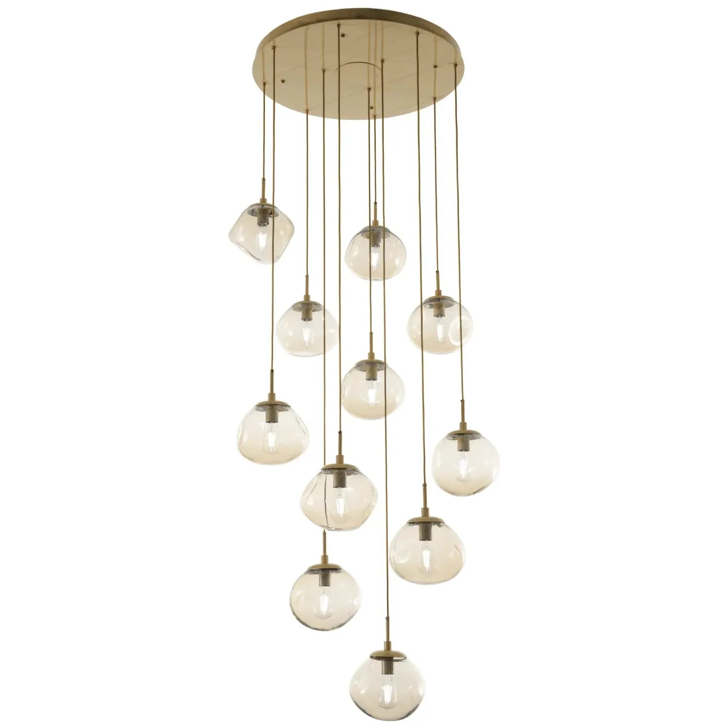 Hammerton Studio - Nebula Nova Round Multi-Port, 11-Light - CHB0064-11-BS-A-C01-E2 | Montreal Lighting & Hardware