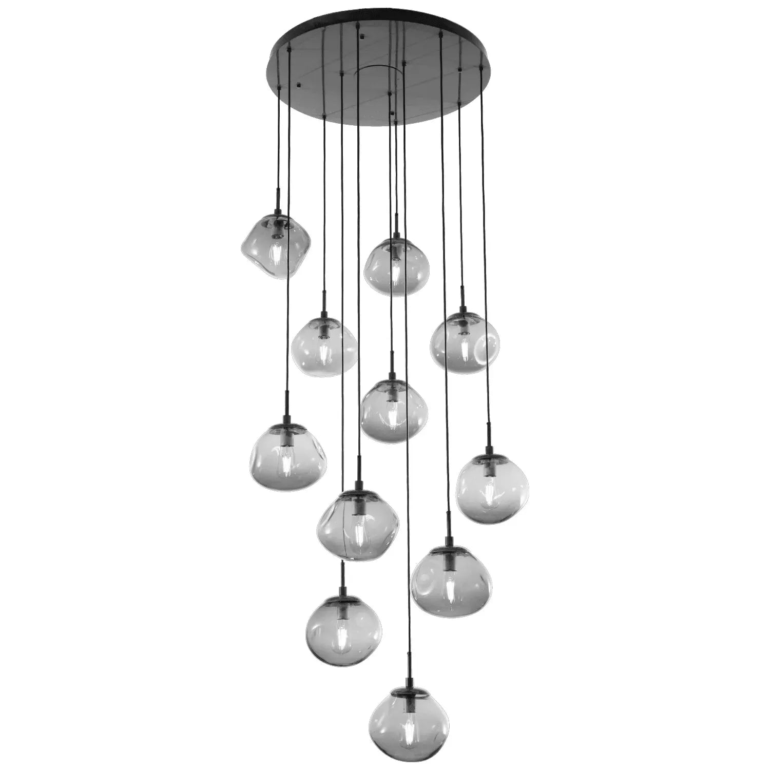 Hammerton Studio - Nebula Nova Round Multi-Port, 11-Light - CHB0064-11-MB-S-C01-E2 | Montreal Lighting & Hardware