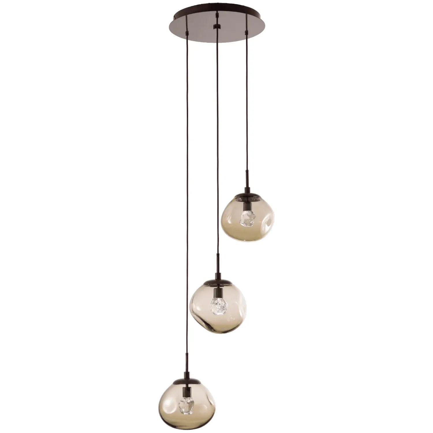 Hammerton Studio - Nebula Nova Round Multi-Port, 3-Light - CHB0068-03-FB-ZB-C01-L1 | Montreal Lighting & Hardware
